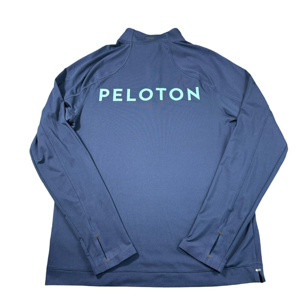Rhone X Peloton Performance Spellout Blue Mens 1/4 Zip Pullover M